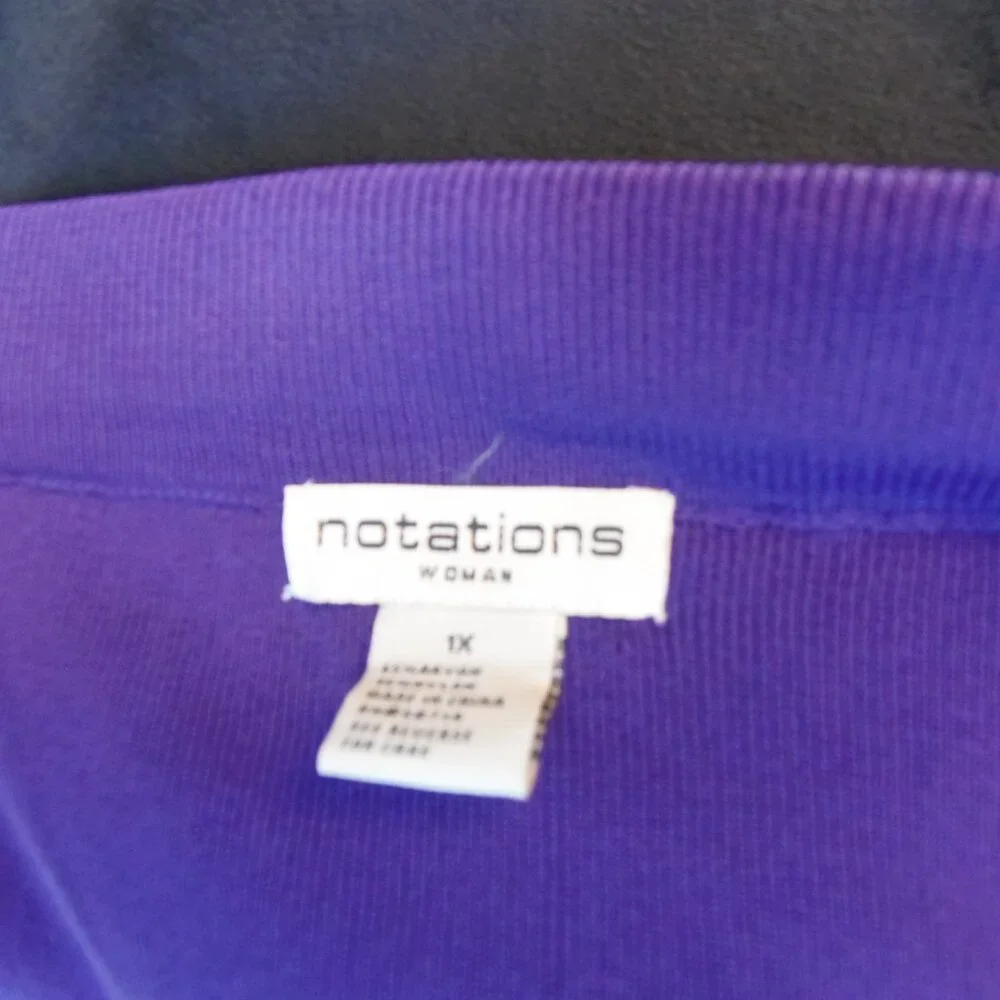 Plus 1X Pull On‎ Plus Purple Skirt w/Ruffle Hem Bold Business Celebration